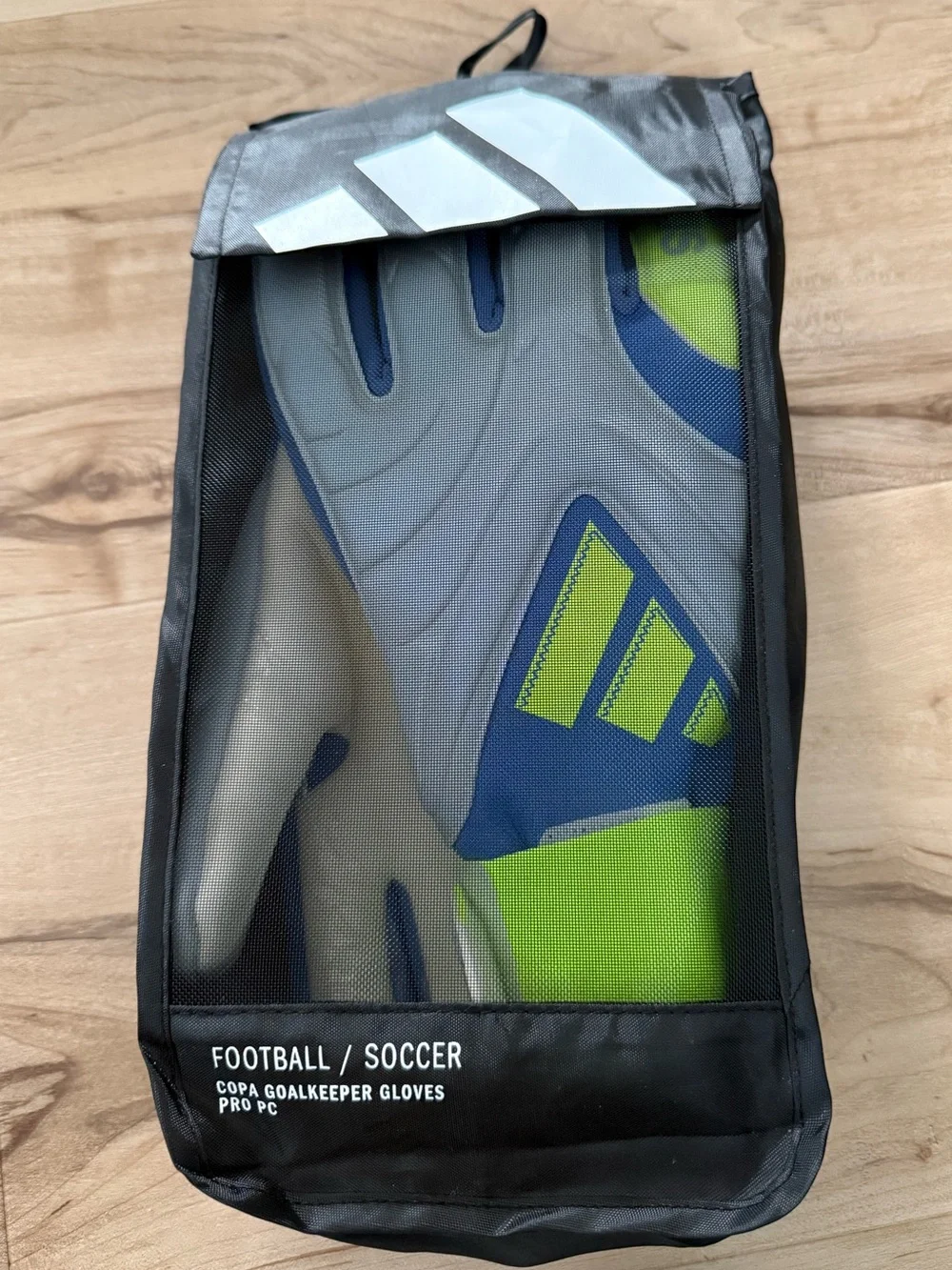 adidas Men’s White, Blue & Neon Yellow Goalkeeper Glove